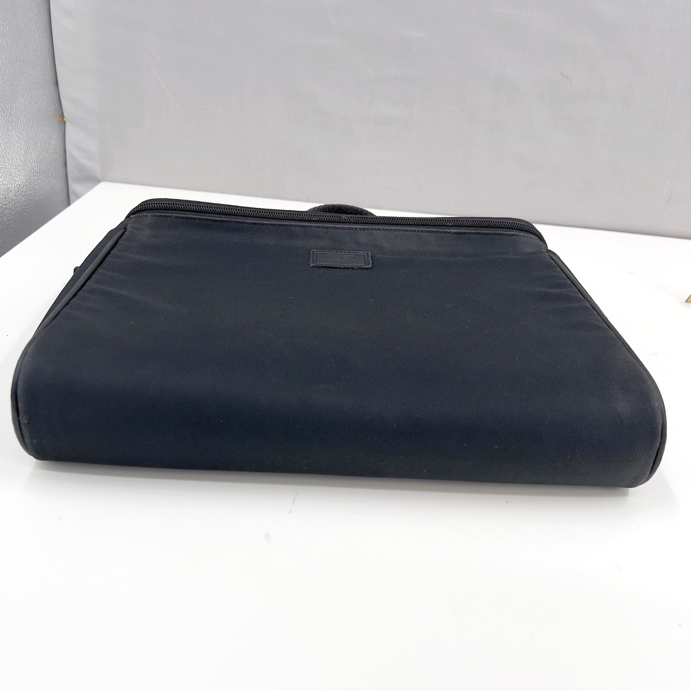 Coach‎ NotebookTablet Case Black Leather Trim Zip Around - Picture 6 of 10